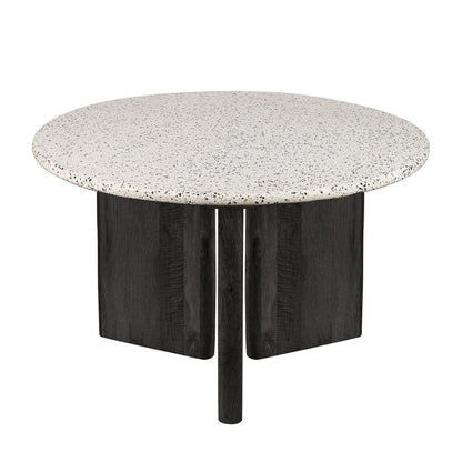 Bonnie Terrazzo Dining Table White/Black Base