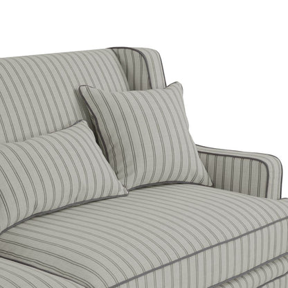 Bondi Hamptons 3 Seat Sofa Blue/White Pin Stripe