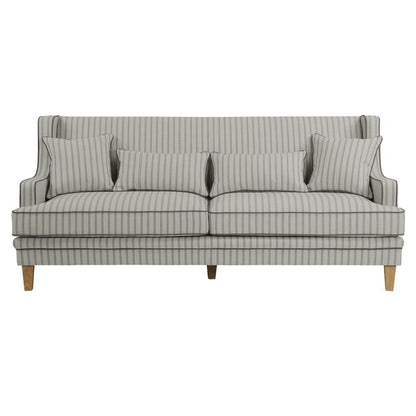 Bondi Hamptons 3 Seat Sofa Blue/White Pin Stripe