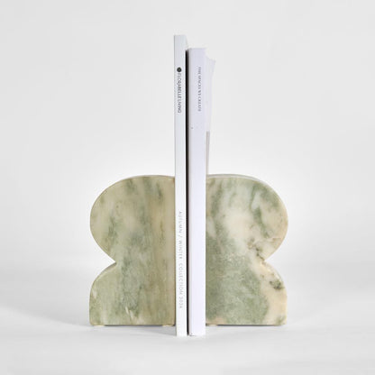 Cooper Marble Bookend Set Green & White