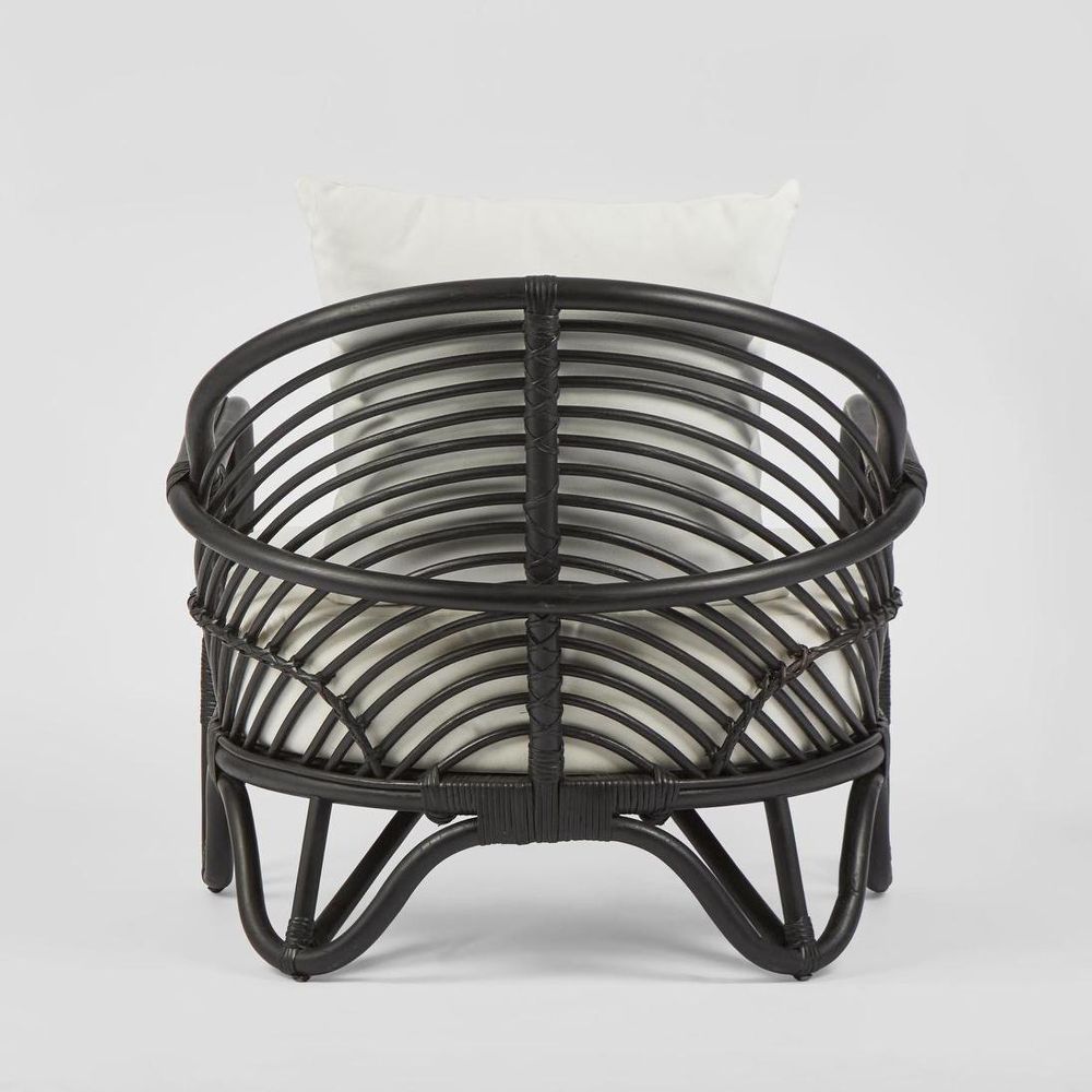Alexis Armchair Black/White Fabric