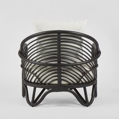 Alexis Armchair Black/White Fabric