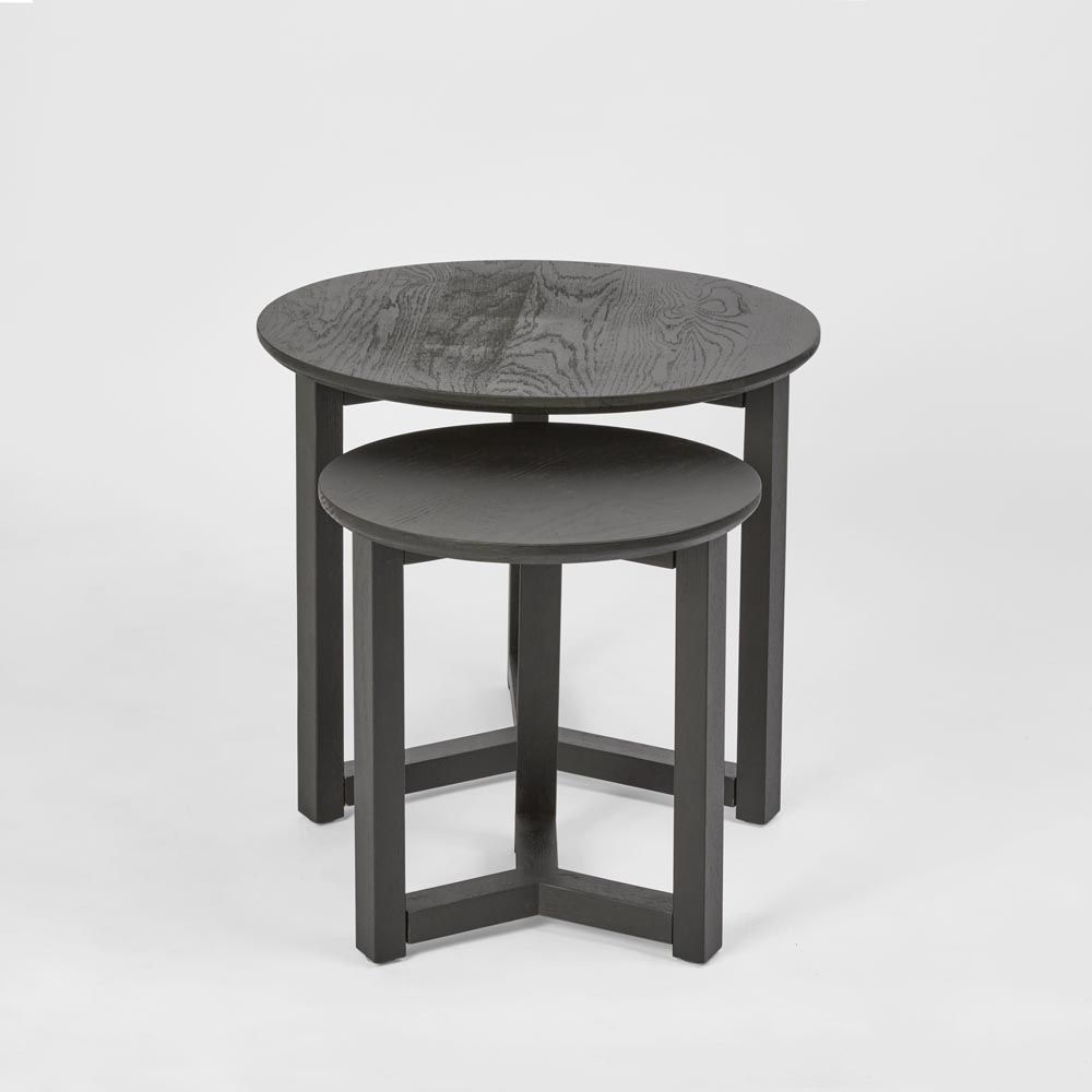 2 Piece Olwen Side Table Set Black