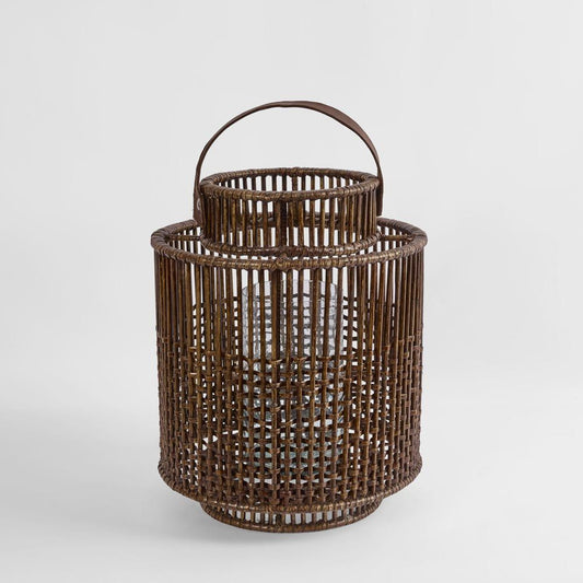 Kyra Rattan Lantern Medium Antique Brown