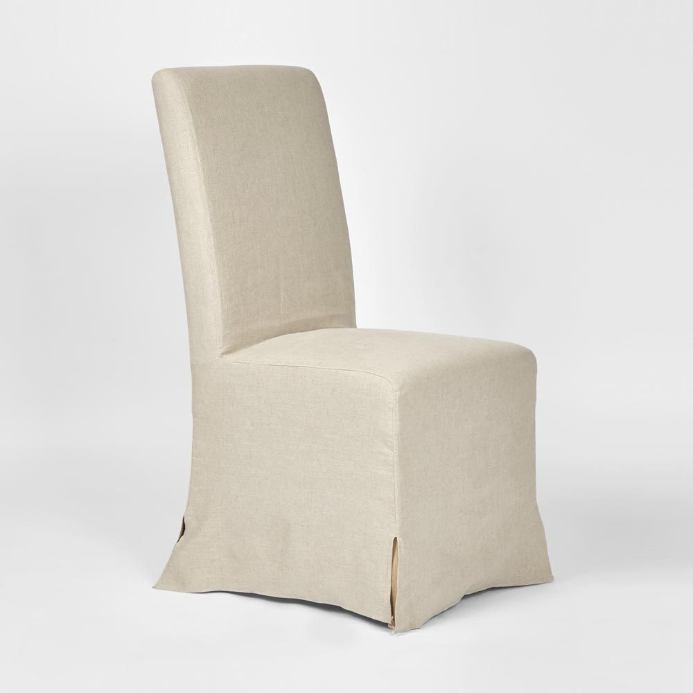 Ville Dining Chair Slip Cover Linen Natural