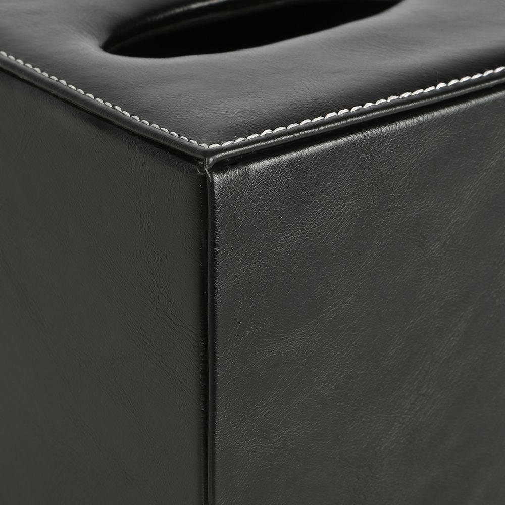 Genieve Square Tissue Box Black