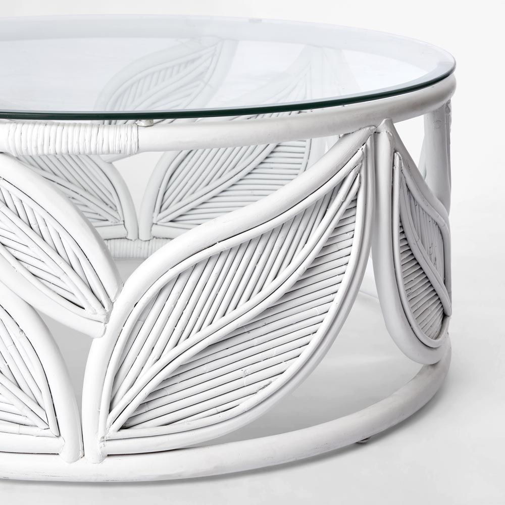Seville Leaf Table White