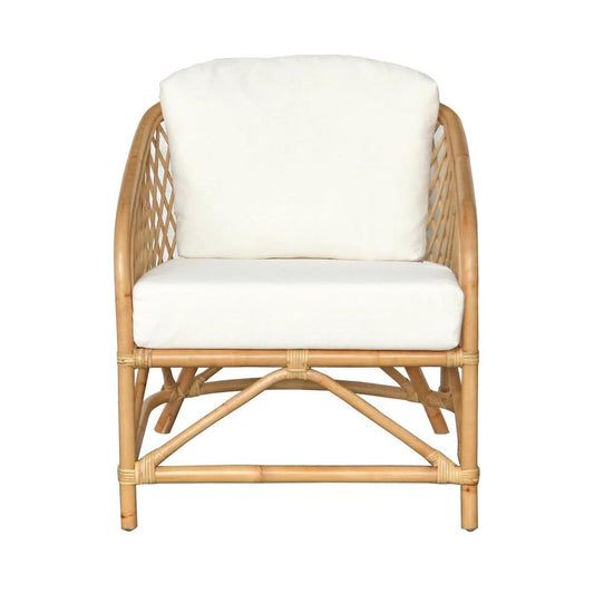 Montego Natural Rattan Lounge Chair With Cushions