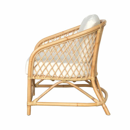 Montego Natural Rattan Lounge Chair With Cushions