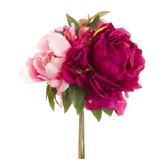 Peony Bouquet Mixed 30Cm Fuchsia & Pink