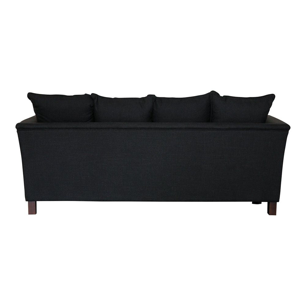 Manhattan 3 Seat Sofa Charcoal W/Silver Studs