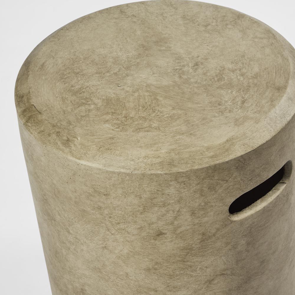 Vargo Drum Stool Grey