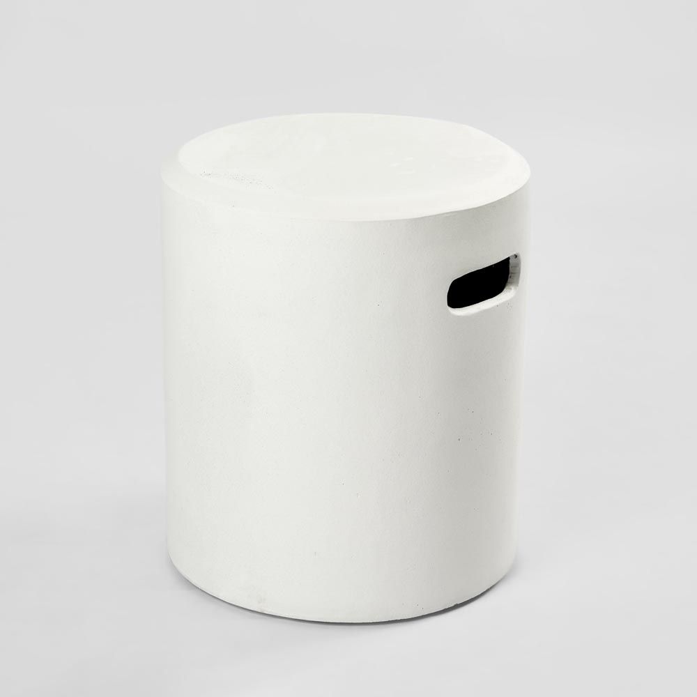 Vargo Drum Stool White