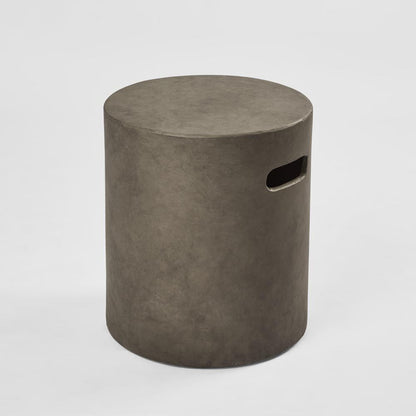 Leno Drum Stool Grey