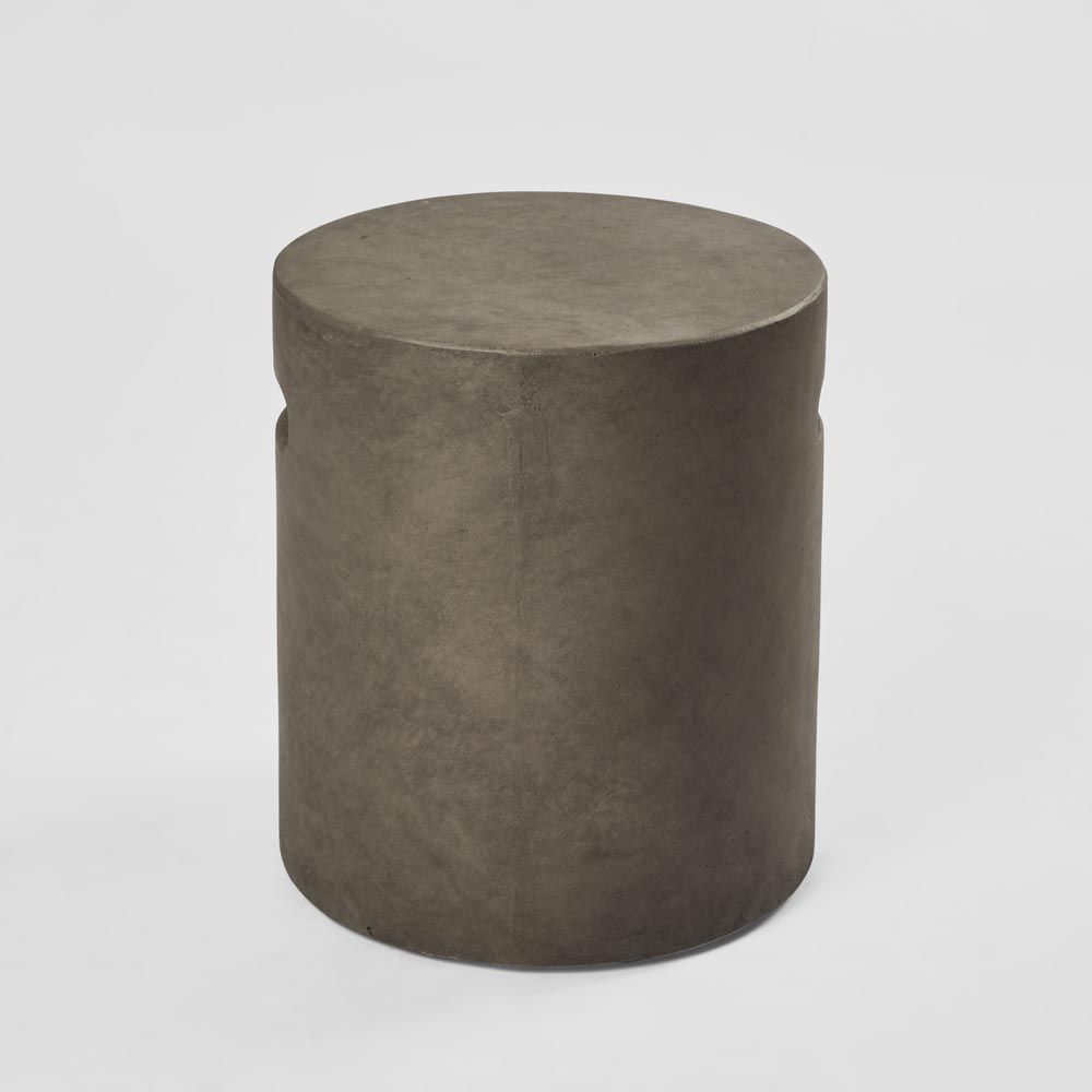 Leno Drum Stool Grey