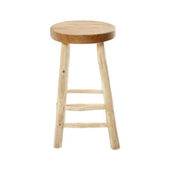 Teak Stool Lacquered Medium