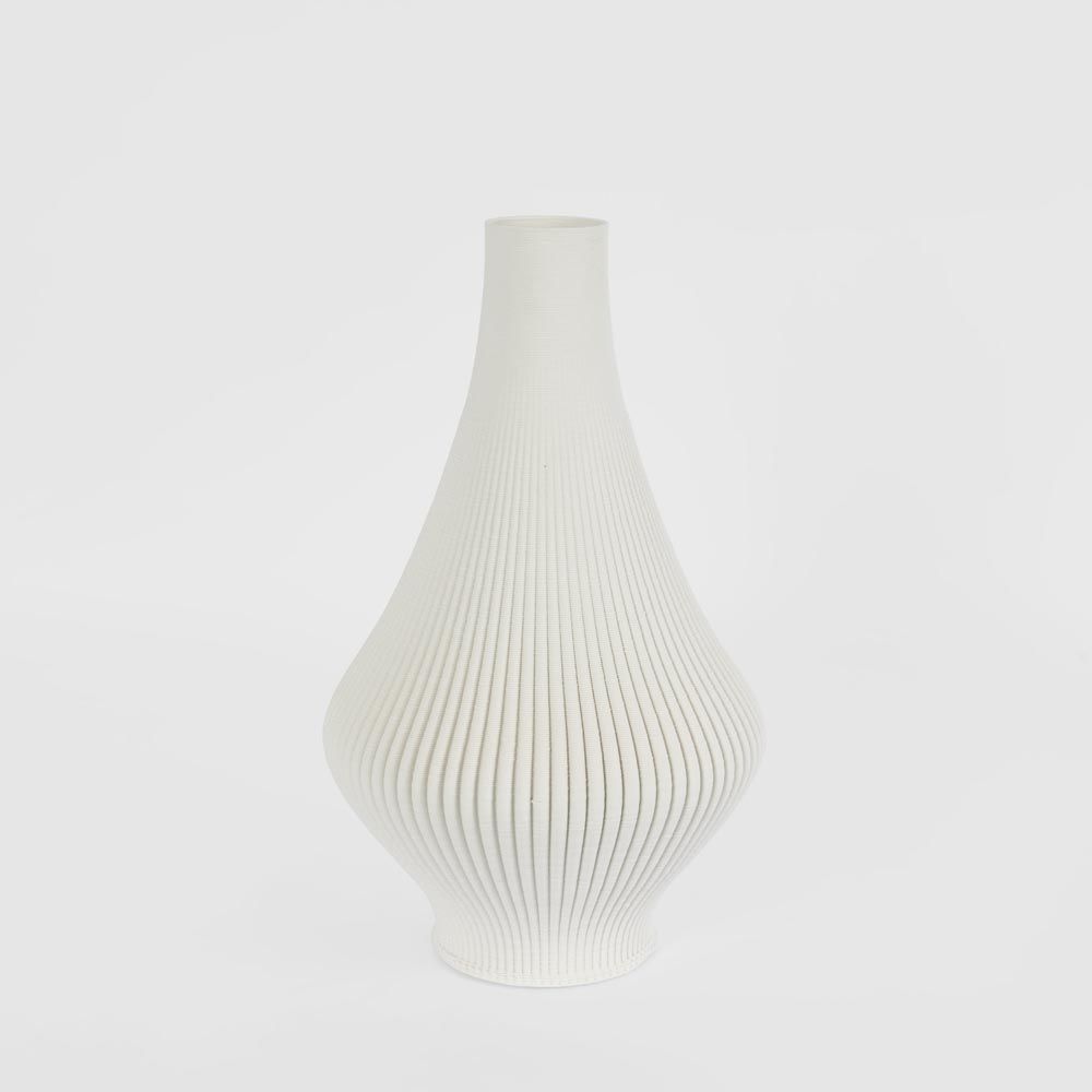 Verne 3D Vase Sml White