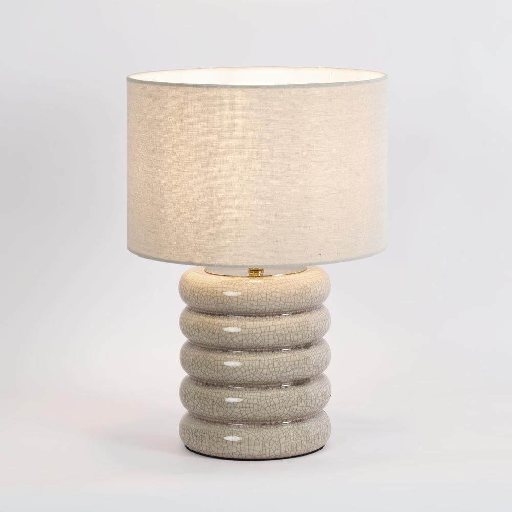 Bentley Taupe Table Lamp & Linen Shade