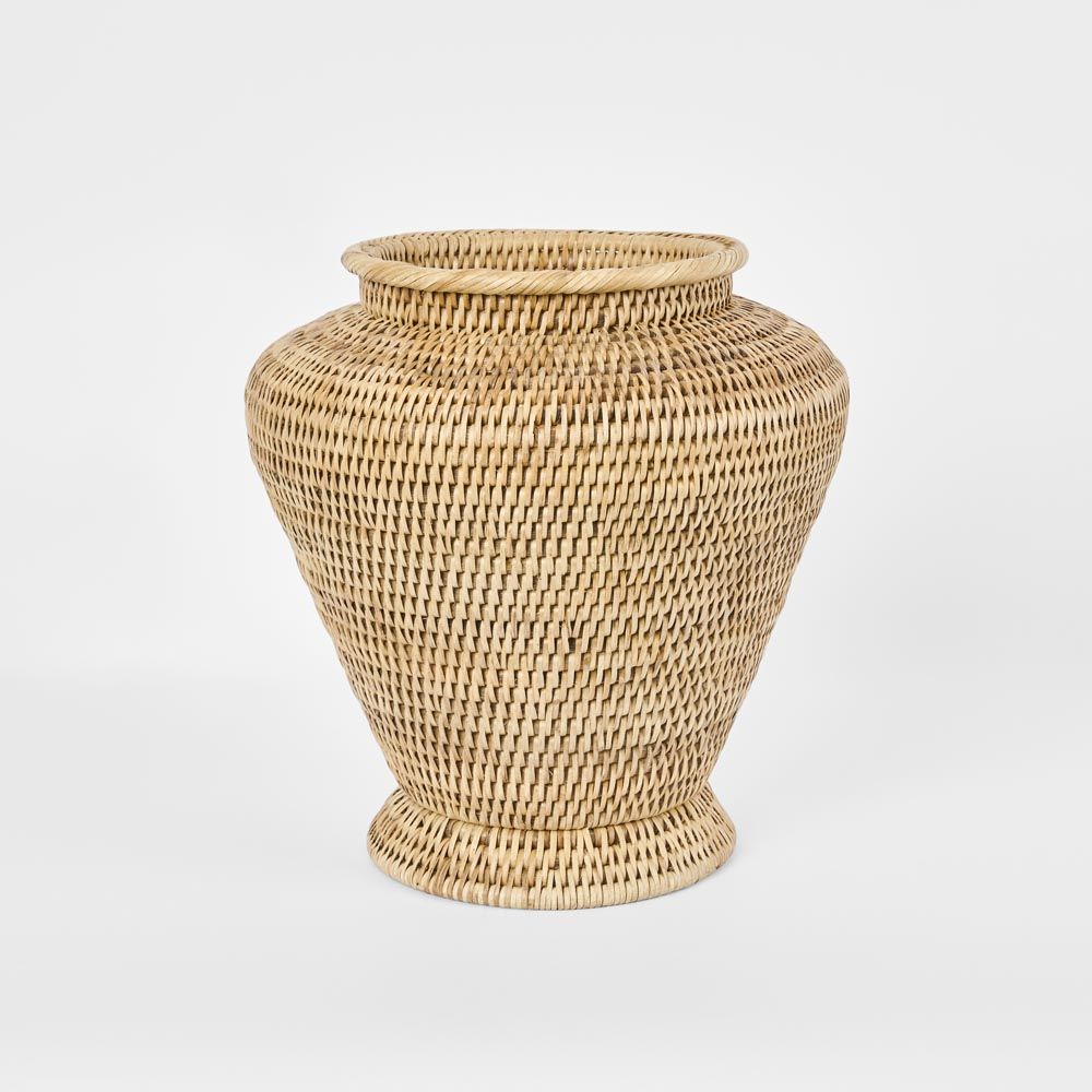 Paume Rattan Flower Urn Small Natural