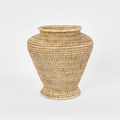 Paume Rattan Flower Urn Small Natural