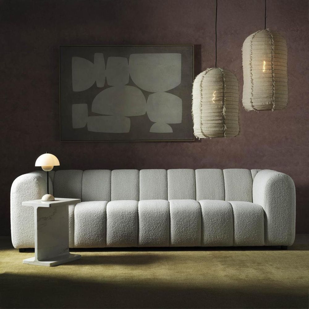 Iza I Beam Side Table White