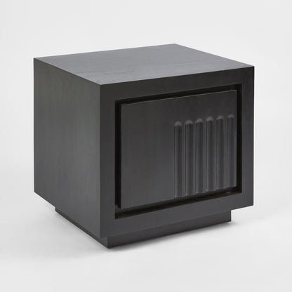 Rock Bedside Black 2 Dwr