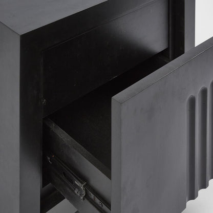 Rock Bedside Black 2 Dwr