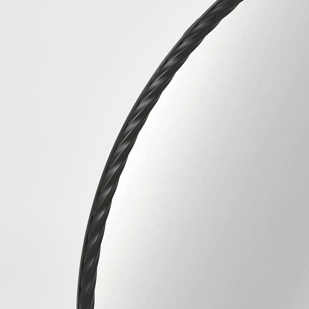 Palais Round Mirror Large Black