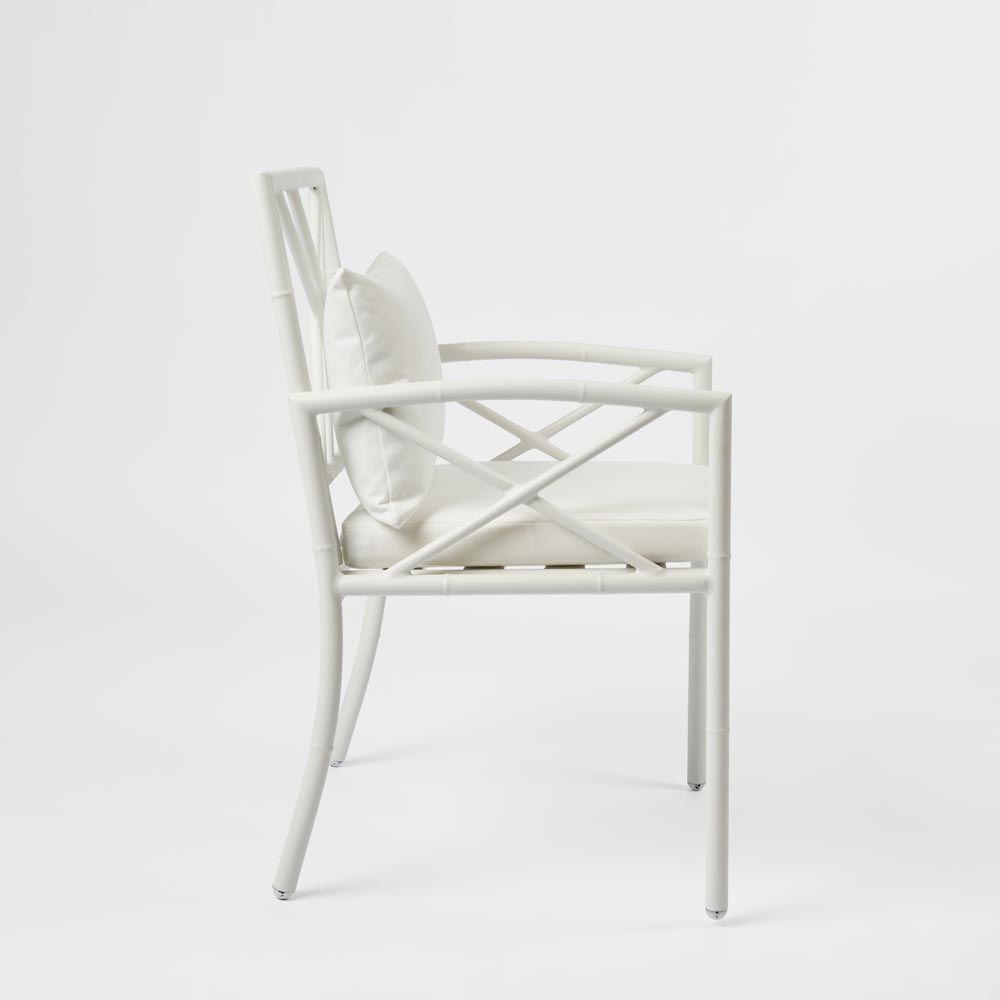 Elodie Outdoor Dining Chair White