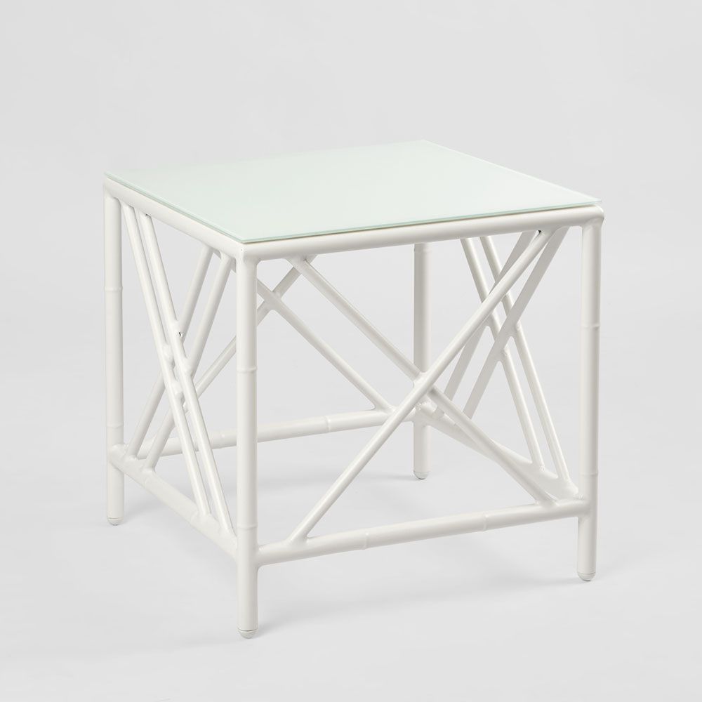 Elodie Outdoor Side Table White