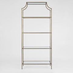 Palladium Brass Iron & Glass Shelf