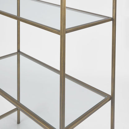 Palladium Brass Iron & Glass Shelf