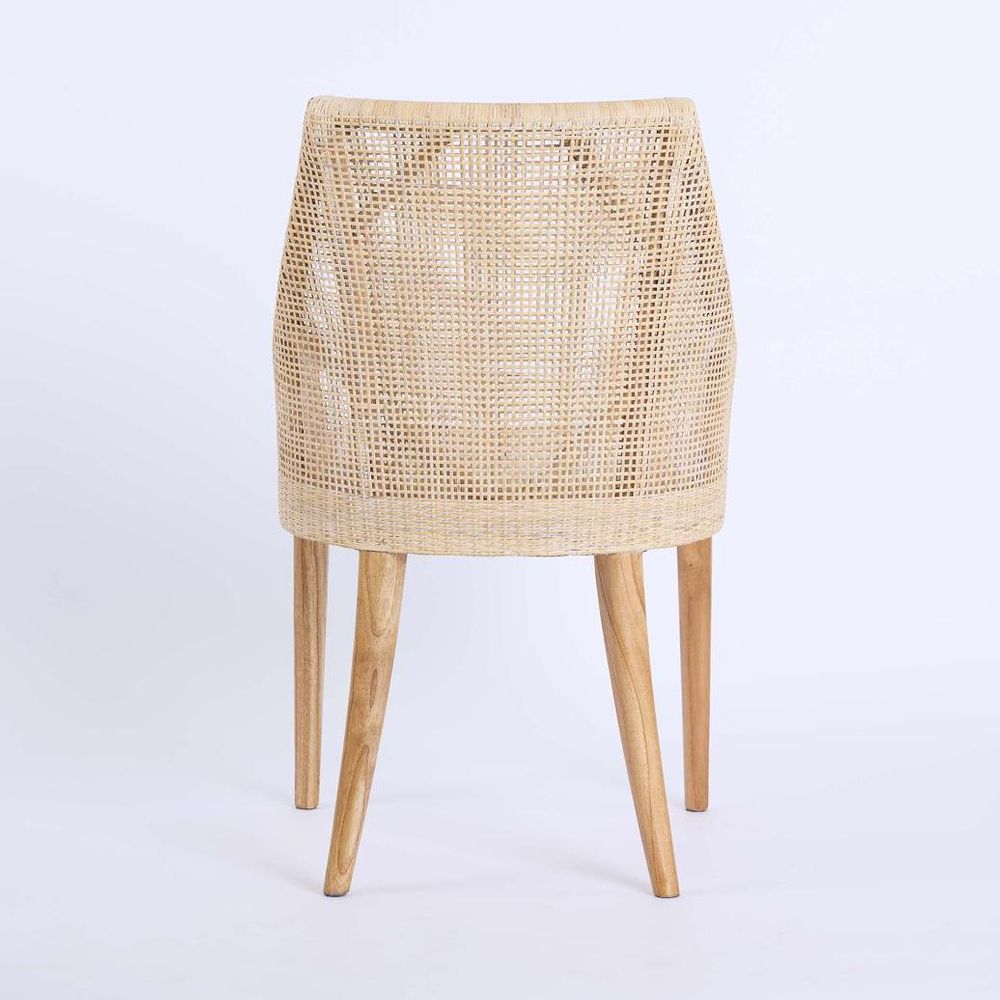 Charlotte Rattan Dining Chair Natural Whitewash