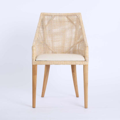 Charlotte Rattan Dining Chair Natural Whitewash