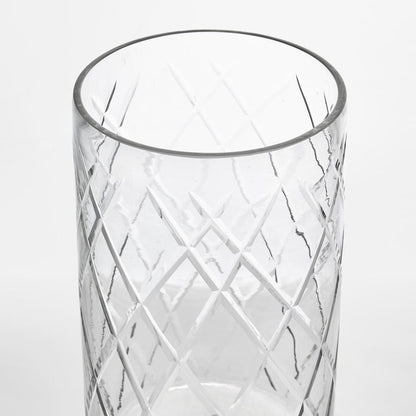 Asscher Hand Cut Cylinder Vase Lge