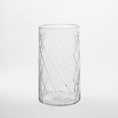 Asscher Hand Cut Cylinder Vase Lge