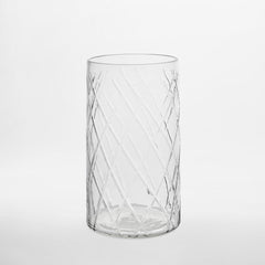 Asscher Hand Cut Cylinder Vase Lge