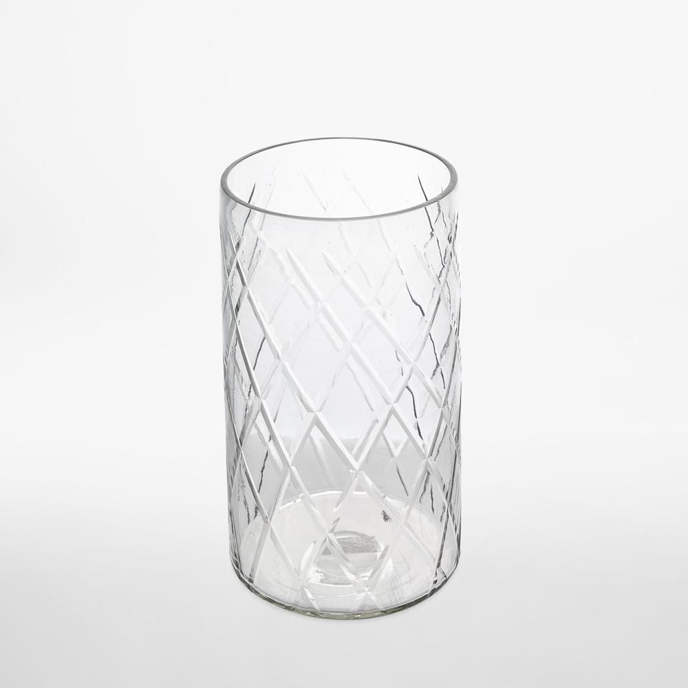 Asscher Hand Cut Cylinder Vase Lge