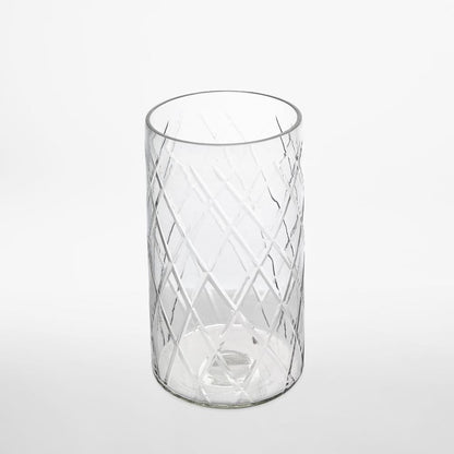 Asscher Hand Cut Cylinder Vase Lge