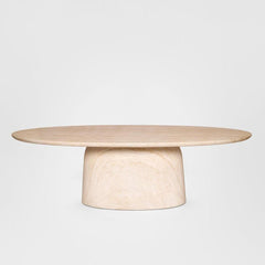 Corsica Oval Dining Table Ivory Travertine Look - Outdoor