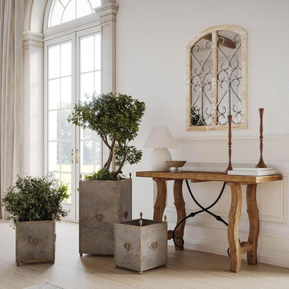 Estate Footed Iron Planters (Set Of 3)