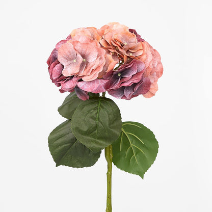 Real Touch Hydrangea 64Cm Dark Rust