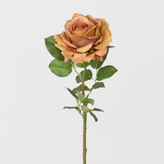 Real Touch Rose Stem Light Brown