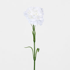 Real Touch Carnation Stem White