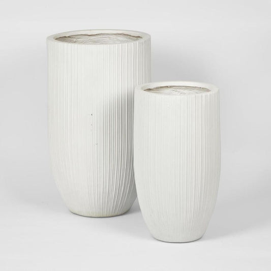 Alicia Planter Set Of 2 White