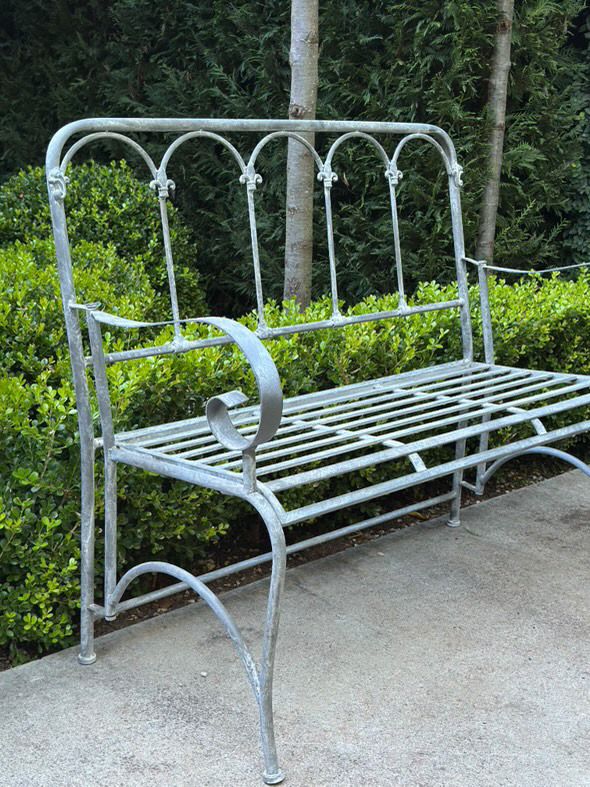 Fleur De Lys Garden Bench -Outdoor