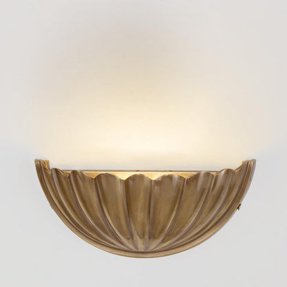 Half Moon Shell Shade Wall Light Large