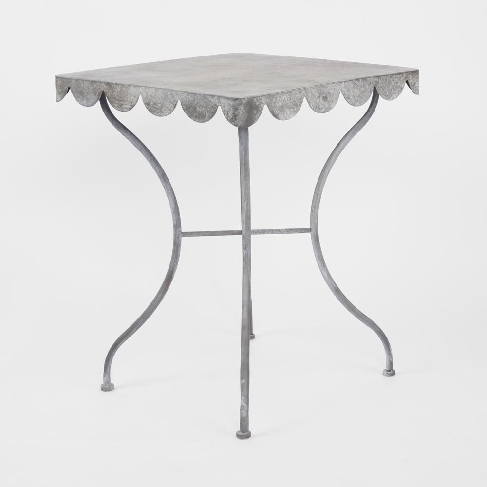 Positano Scalloped Metal Table
