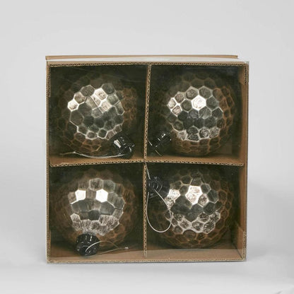Mett Bauble (Set Of 4) Antique Silver