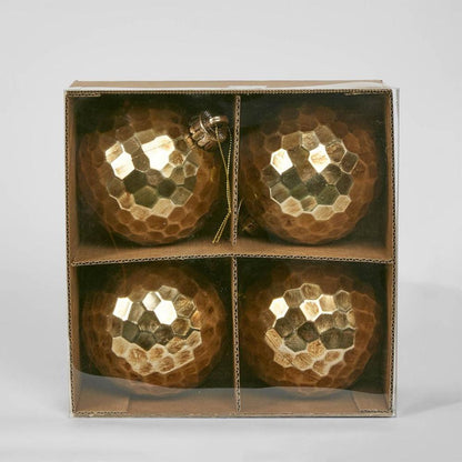 Mett Bauble (Set Of 4) Antique Gold